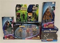 (6) Asst "Star Wars" & "Star Trek" Action Figures