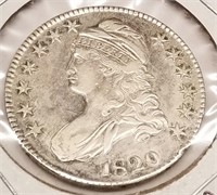 1820 Half Dollar F-VF (Cleaned)