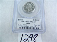 (10) 2002-S Ohio Quarter PCGS Graded PR69 DC