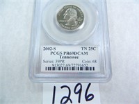 (2) 2002-S Tennessee Quarter PCGS Graded PR69 DC