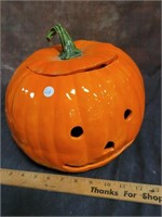 Ceramic Pumpkin Candle Holder Décor