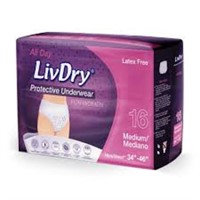 Livdry Womens Adult Incontinence Underwear  Purple