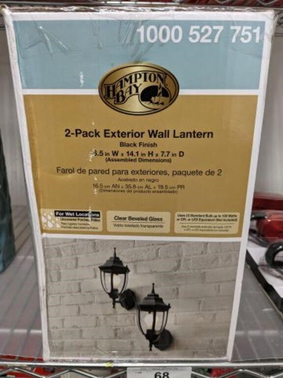 HAMPTON BAY 2 PC EXTERIOR WALL LANTERNS