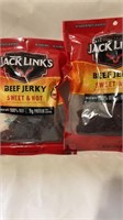 LOT OF 2 JACK LINKS BEEF JERKY SWEET AND HOT 3.25