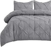 Bedsure Pintuck Comforter Set King Size