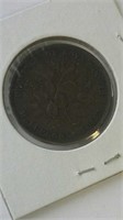 1856 Province Of Nova Scotia Half Penny Token