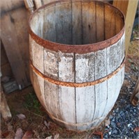 Wooden Barrel with Contents