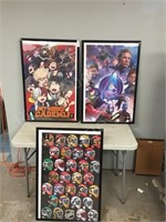 12 posters-6 frames double sided 24.5" x 36"