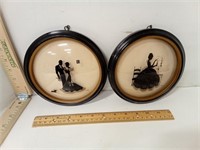 Round Framed Silhouette Wall Decor  2