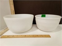 Milk Glass Bowls 2 Large Hamilton Beach & Small