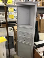 Gray Corner Cabinet