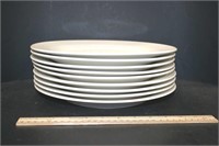 Mikasa Swirl White Dinner Plates  9