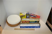 Glad Sandwich Bags, Paper Plates, Plate Holders