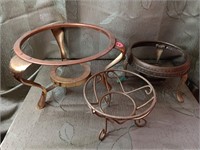 Vintage Copper And Brass Chafing Pan Warmers