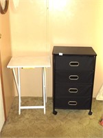 Folding Wooden TV Table and a Fabric Drawer