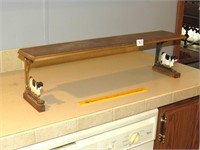 Counter Shelf with Cast Cow Brackets - Measures