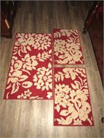 (3) Small Area Rug - one measures approx. 48 x