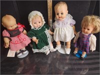 4 Assorted Dolls including Effanbee Kewpie