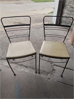 5 Wrought Iron Mid Century Modern Chairs