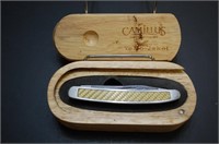 Camillus Yello Jacket Pocket Knife in Wood Case