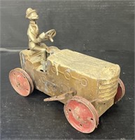 (E) Vintage Toy Tractor. 9 x 8 x 6 in.