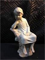 Lladro Sitting Boy Figurine
