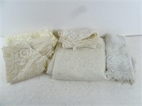 Lot of 5 Doily Tablecloths
