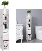 small bathroom storage door and shelf