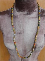 AFRICAN TRADE BEAD NECKLACE ROCK STONE LAPIDARY SP