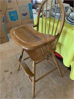 VINTAGE WOOD INFANT HIGH CHAIR