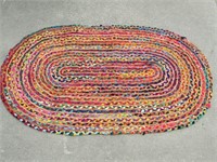 3' x 5' Oval Colorful Braided Rug