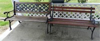 (2) Park style benches