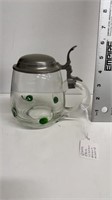 10/20 liter lidded Glass Stein with green berries