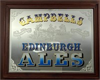 Large 4.5’ Wide Campbells Edinburgh Beer Mirror