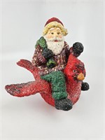 Santa on Birds Back Figurine