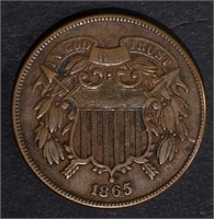 1865 2-CENT PIECE, XF
