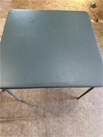 Folding Table Approx 33”x33” Blue