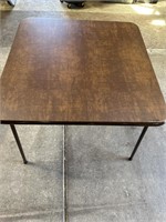 Folding Table Approx 34”x34” Brown