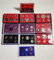 11 United States Proof Sets: 1960s - 2002