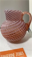 Opalescent Swirl Glass Pitcher