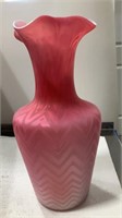 Pink Satin Glass Vase