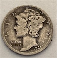 1921 Mercury Dime