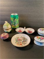 Porcelain Trinket Boxes and Dishes