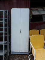 outside-vintage metal 2-door utility cabinet