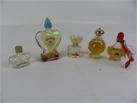 Box Lot of Miniature Perfume Bottles& 1 w/Perfume