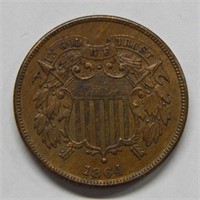 1864 Two Cent Piece -- Rotated Die