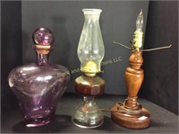 Oil Lamp, Decanter, Lamp Base