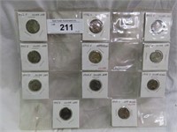 COMPLETE SET WWII SILVER NICKELS-1942P, 42S, 43P,