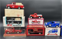 6 Diecast Hardware Store Themed Truck Banks