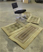 Assorted Rugs & Office Chair